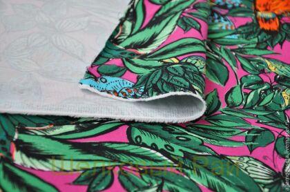 Хлопок с эластаном "Райская птица" (в-130)