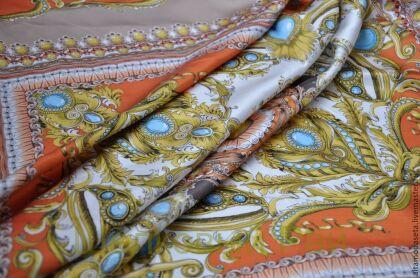 Шелк атласный "Versace" (а-125)