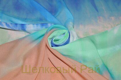 Шифон-шелк деграде (д-619)