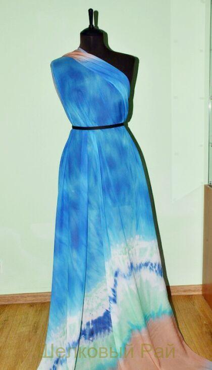 Шифон-шелк деграде (д-619)