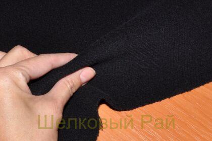 Пальтовая шерсть двойная "Max Mara" цвет черный (г-392)