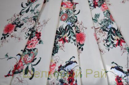 Хлопок с эластаном "красивые цветы" (в-126)