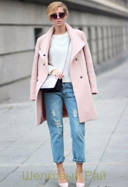 Шерсть с кашемиром (цвет кремовый) "MaxMara" (д-140)