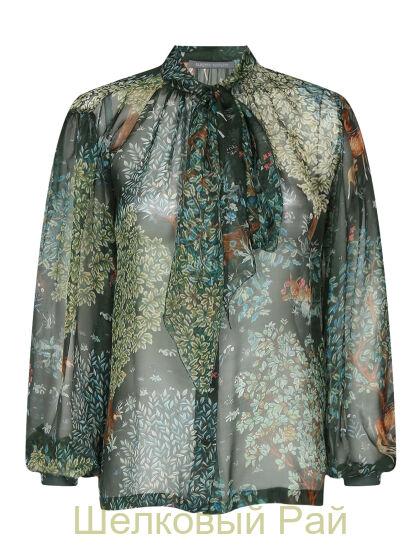 Шифон шелк с оленями "A. Ferretti" (д-908)