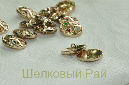 Пуговица пришивная (золотая, масти) "Chanel"