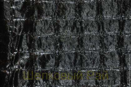 Плащевая ткань черного цвета под крокодила (6/с)