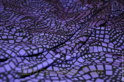 Шелковый крепдешин (фиолетовая мозаика) з-9