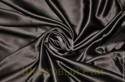 Шелк с эластаном цвет темный шоколад (е-43)