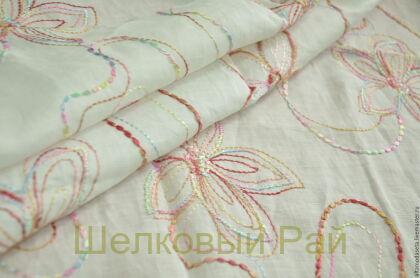 Лен с вышивкой "Blugirl" (д-22)