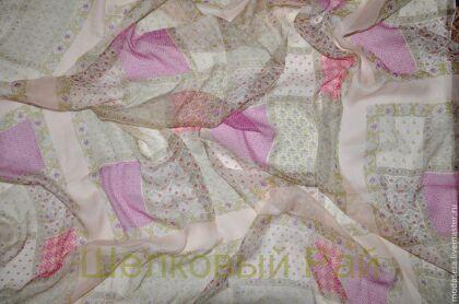 Крэш шифон шелковый "Daniela Gregis" в розовых тонах (м)