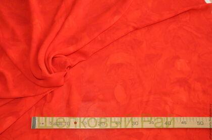 Крепдешин шелковый "Gandini" (цвет ярко-красный) а-4