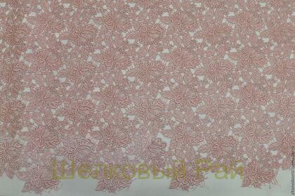 Кружевное макраме Швейцария Цвет пастельно-розовый (г-136)