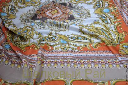 Шелк атласный "Versace" (а-125)