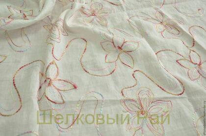 Лен с вышивкой "Blugirl" (д-22)