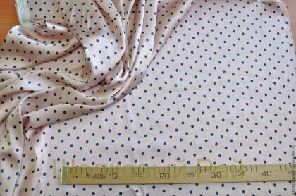 Атлас шелковый в горошек "Dolce&Gabbana" (г-120)