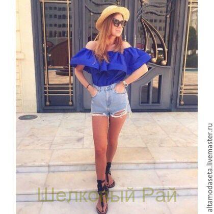 Хлопок сатиновый (цвет синий) (д-15)