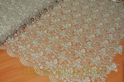 Кружевное макраме Швейцария Цвет бежево-серый (г-135)