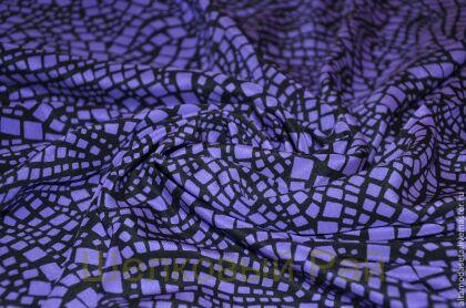 Шелковый крепдешин (фиолетовая мозаика) з-9