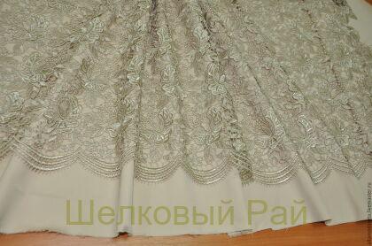 Кружевное макраме Швейцария Цвет бежево-серый (г-135)