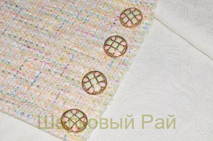 Пуговица круглая розовая 27 мм (д-928)