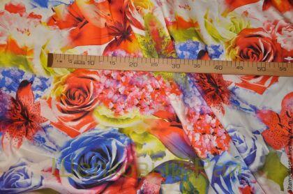 Хлопок с эластаном розы "Roberto Cavalli" (б-179)