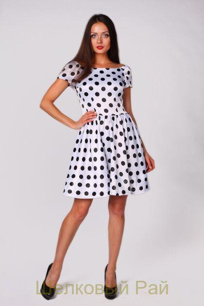 Хлопок с эластаном "Горошек" (г-410)