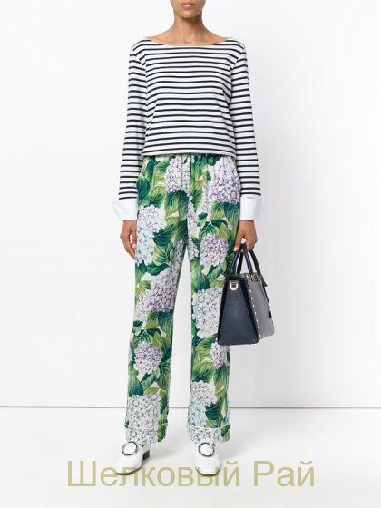 Шелк крепдешин гортензии "Dolce&Gabbana" д-300