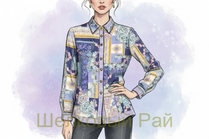 Крепдешин шелк "Versace" (д-729)