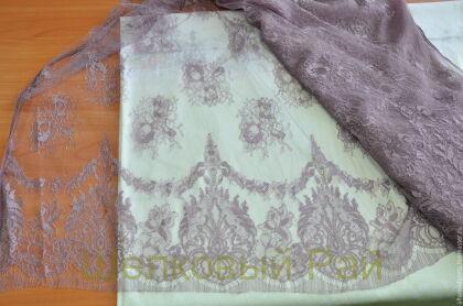 Кружево тонкое "Solstiss" (цвет сиреневый) в-110