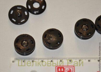 Кнопка пришивная коричнево - бежевая (21365)
