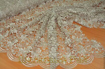 Кружевное макраме Швейцария Цвет бежево-серый (г-135)