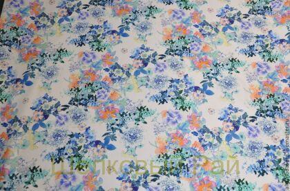 Хлопок с эластаном "Весенний пейзаж" (в-136)