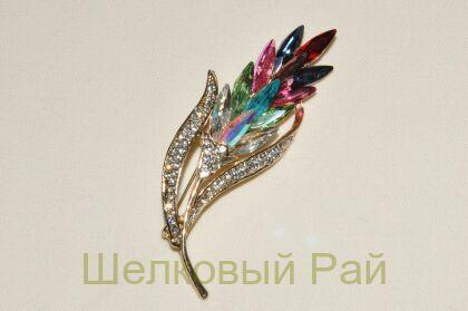 Брошь декоративная со стразами (multi)