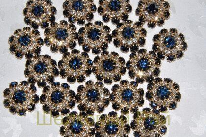 Пуговицы со стразами (К-06) (цвет синий)