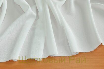 Крепдешин искусственный белого цвета (д-144)