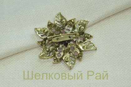 Брошь декоративная "Цветок" (цвет светло-розовый)