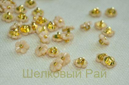 Пуговица блузочная "Цветок" (цвет бежевый)