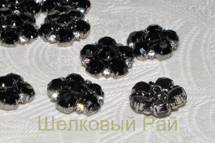 Пуговица пришивная со стразами (23041/36;necf)