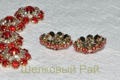 Пуговицы со стразами (к-05) (цвет красный)