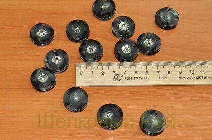 Кнопка пришивная пластиковая (цвет чено-серый)