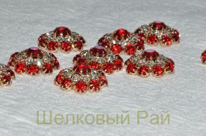 Пуговицы со стразами (к-05) (цвет красный)