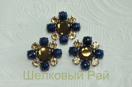 Пуговица декоративная синяя "Dolce&Gabbana"