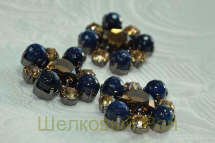 Пуговица декоративная синяя "Dolce&Gabbana"