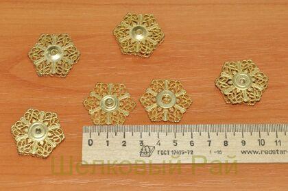 Кнопка пришивная Цвет Золотой 21779/oro