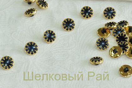 Пуговица пластиковая (темно-синяя)