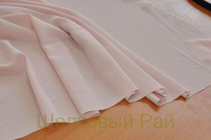 Крепдешин искусственный, цвет бледно-розовый, (д-113)
