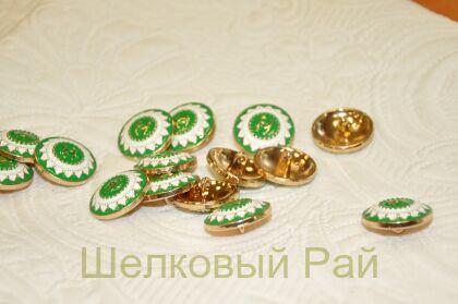Пуговицы зеленые "Chanel" (к-28)