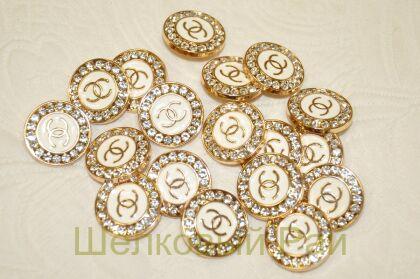 Пуговицы со стразами "Chanel" (к-13)