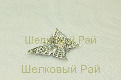 Брошь декоративная со стразами "Бабочка"
