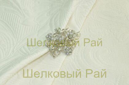 Брошь декоративная со стразами "Букет"